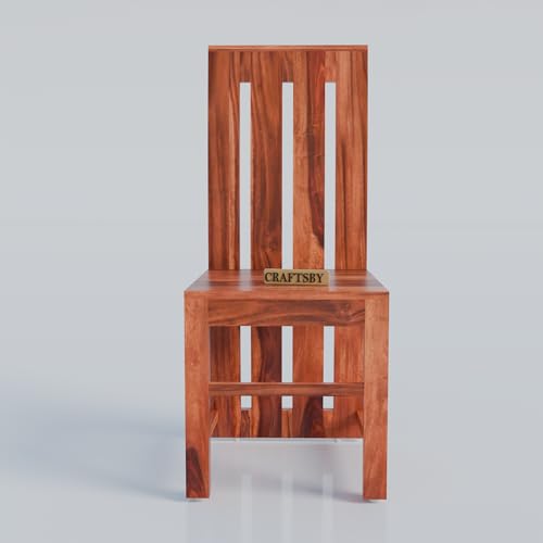 Image of 57 Inch Length Solid Sheesham Wood 6 Seater Dining Table Set | Six Seater Dinner Table with 6 High Chairs | Dinning Table Set 6 Seater for Living Room | Table & Chair, Honey Finish