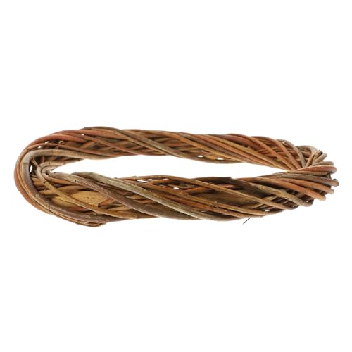 MOTHNUR Guirnalda de Mimbre Natural para Manualidades DIY Aro Redondo Seguro para Decoración Navideña Bodas y Hogar Marco Trenzado Fácil de Colgar
