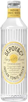 SEPOY & CO. Indian Tonic Water, Classic Gin & Tonic Cocktail Mixer, Low Cal, Less Sugar, Sparkling, Pack of 6 X 200ml