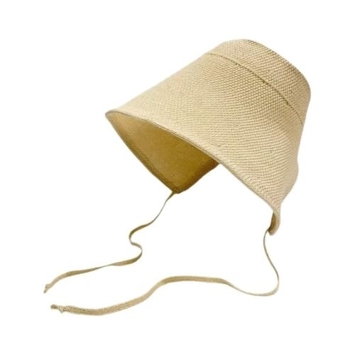 Chapeau cloche paille anti-vent à gros bords pour protéger votre visage