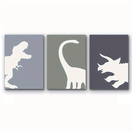 Lienzos decorativos de dinosaurios para habitaciones infantiles Yocheng 21x30cm sin marco
