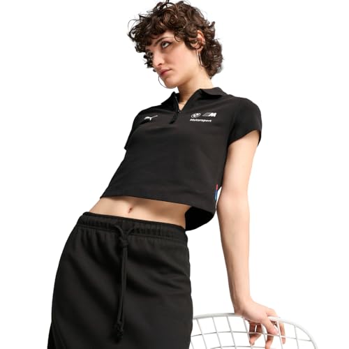 PUMA Women's Standard BMW M Motorsport Classic Baby Polo, Black SS25, X-Large