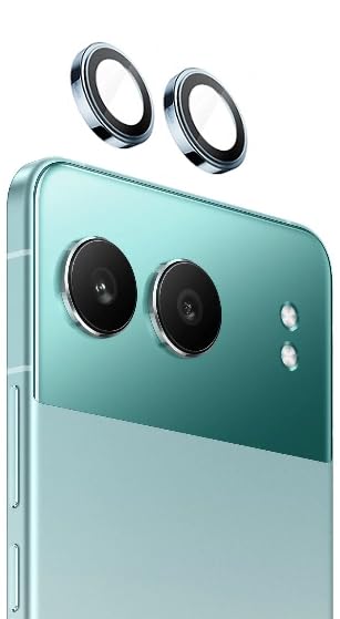Image of Back Camera Lens Protector for OnePlus Nord 4 5G (Metal Ring /Anti-Scratch /Clear /Blue), Pack of 2