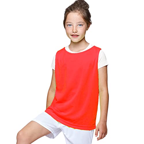 Peto Deportivo de Colores Transpirable y Ligero para niños (Rojo)