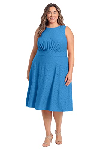 Image of London Times Women's Dresses Inset Waist Midi Dress Career Office Occasion Guest of