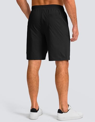 Pudolla Men's Lounge Shorts with Pockets 9" Lightweight Sweat Jersey Shorts for Men Workout Gym Athletic3