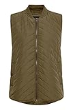weste oliv damen DETAILS & HIGHLIGHTS: Moderne Damen Steppweste mit Blousonkragen, leicht wattiert, zwei seitliche Eingriffstaschen mit Druckknöpfen versehen, vorne etwas kürzer als hinten geschnitten, leicht abgerundeter Saum; weiches, angenehmes Material; regular fit