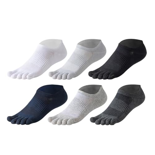 Chaussettes à cinq doigts en coton pour homme | Lot de 6 paires sport