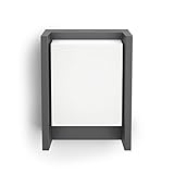 Iluminación exterior Philips myGarden Arbour - Aplique, iluminación exterior, LED, aluminio, luz blanca fría, IP44, 16,6 x 7,5 x 22,1 cm, color antracita