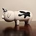 Cute Funny Pig Cow Lighter, Soft Flame, Refillable, Adjustable, Novelty, Unique, Gag Gift, Compact Lucky Novelty Unique Lighter No Butane Included (Pig Cow Lighter)