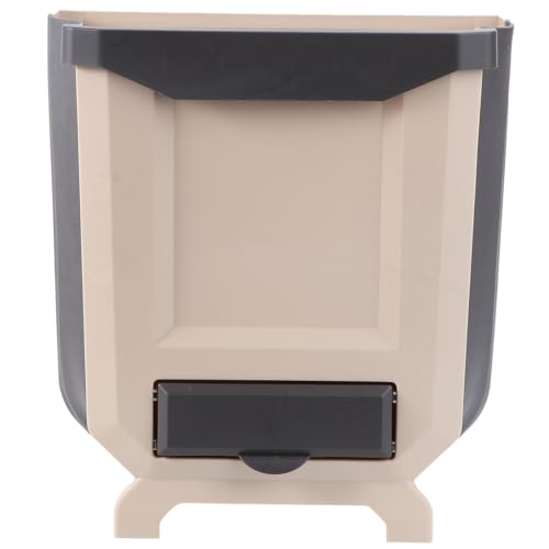 Cubo de basura colgante plegable para cocina beige miniatura 7