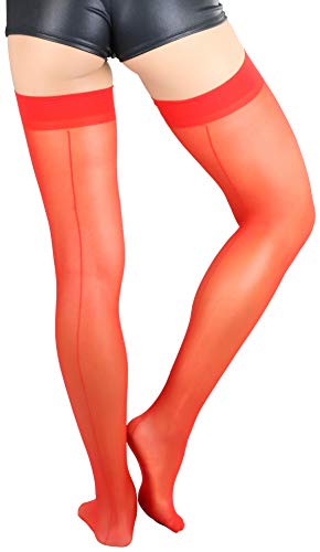 Image of ToBeInStyle Women's Sheer Seamless Nylon Contrasting Backseam Stocking