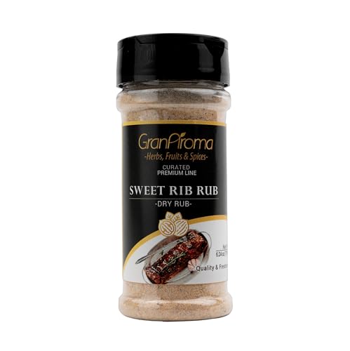 GranAroma Sweet Rib Rub, Flavorful, Dry Rubs & Marinades (6.24 Ounce)
