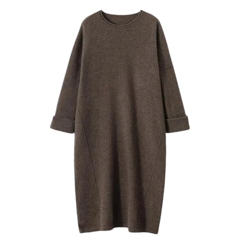 Robe longue en tricot 100% cachemire femme Haitpant vêtement hiver