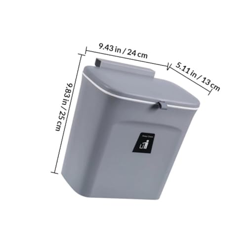 Balacoo bote de basura pequeño de cocina con tapa para montaje en pared miniatura 2