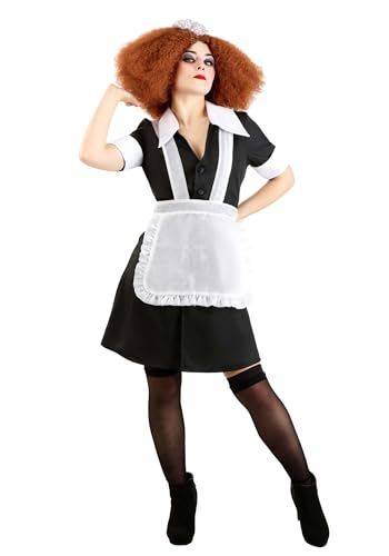 Fun Costumes Adult Rocky Horror Show Magenta Costume - Classic Movie Outfit for Halloween Dress-Up Cosplay Role-Playing - Medium - Black