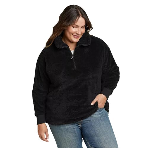 Eddie Bauer Quest Plush 1/4 Zip Fleece Black
