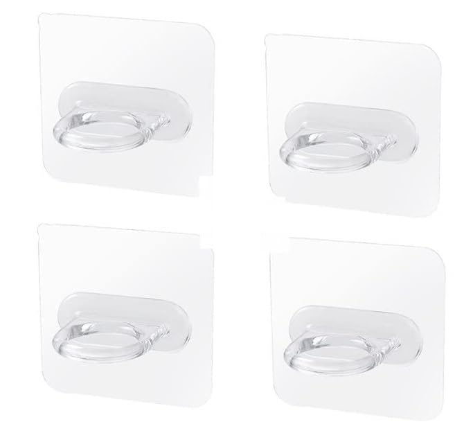 Hoppokart Adhesive Wall Ring Hook Sticker Multifunctional Round Magic Sticker Ring Hooks Kitchen Home Bathroom (Pack of 4) (B0D48Y1J9H) Amazon Price History, Amazon Price Tracker