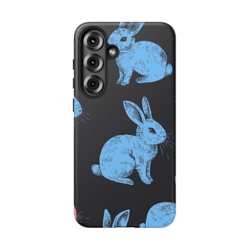 Coque Samsung S25 Plus avec motif lapin coloré chic et mat