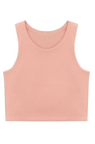 Image of Lilax Girls' Double Lined Sleeveless Basic Crop Tank Top