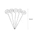 HOHIYA 50 Pack Floral Card Holder Pick Sticks 5 Inch Stainless Wire Photo Clip for Wedding Place Cards Table Number Memo Notes Cake & Centerpiece Decoration