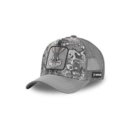 Capslab Bugs Bunny Looney Tunes Grey Trucker Cap - One-Size