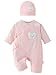 Babyfond 1 Pack Baby Bodysuit, Neugeborenes Baby warme Baumwolle Bodysuit mit Hut, 100% Baumwolle Kleinkind Homewear verdickt Frühling und Herbst Kleidung (Rosa, 1-3Monate)