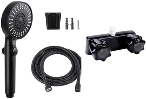 RV Shower Faucet 4" Valve Diverter Hot/Cold Dual Handles For Bathroom