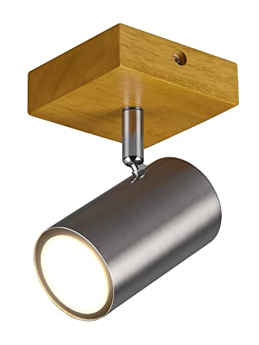 TRIO, Spot, Marley 1xGU10, max.15,0 W Corps: Métal, Nickel mat L:9,0cm, L:12,0cm, H:16,0cm Montage au plafond et au mur,Sans illuminant,FLEXConnect