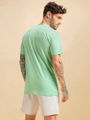 Image of Bewakoof Men's 100% Cotton Solid Regular Fit Half Sleeve Round Neck T-Shirt | Tshirt for Men Cotton| Casual Wear | Street Wear