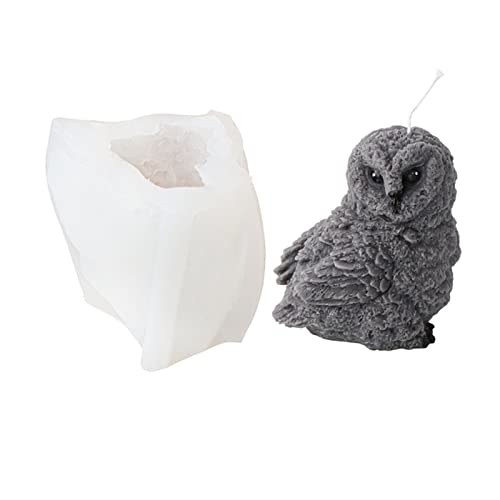 Lot De 2 Moules Silicone Chouette 3D - Moules Hibou Pour Bougies, Savon, Cire Et Résine