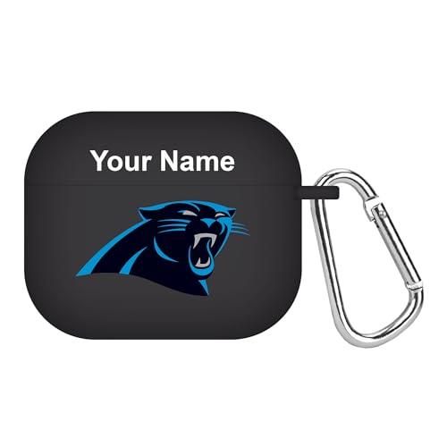 Carolina Panthers Custom Name HD Case Cover Compatible with Apple AirPods Gen 3 (Black)