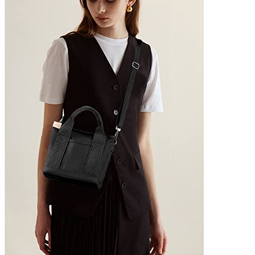 Yaopeing Small Canvas Tote Bag,Mini Stylish Satchel Bag,Fashion Tote Handbag Hobo Bag Shoulder Bag Crossbody Bags For Women,Black #TOP4