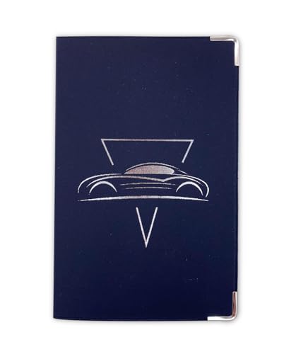 nemau - Étui Carte Grise 3 Volets – Gomme Expnsée - Pochette Document Voiture – Protège Carte Grise, Permis & Assurance – Fabriqué en France –...