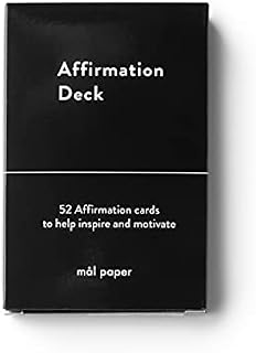 Mal Paper Affirmation Card Deck - 52 Pack | Great for Mindfulness Challenge, Mantras, Meditation Tools, Inspirational Cards and as a Positive Thinking Tool | Gratitude Card Gifts for Men and Women