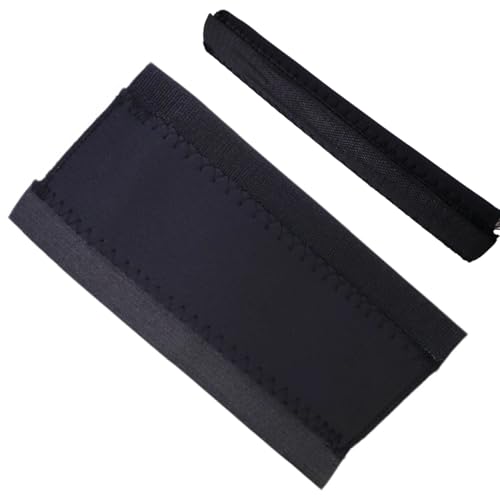 2 Piezas Protector de Cadena para Bicicleta Bike Kette Schutz Kettenstrebenschutz Neopre Negro para Marcos de hasta 10 cm, lavable y fácil de instalar