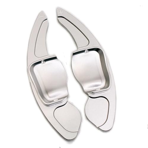 �Ԃ̃V�t�g�p�h�� Compatible With For Golf 6 R For GTI �Ԃ̃X�e�A�����O�z�C�[���p�h�������x�� 2 �Ԃ̃V�t�g�p�h���A���~ 5K0951528 5K0951527(Silver)