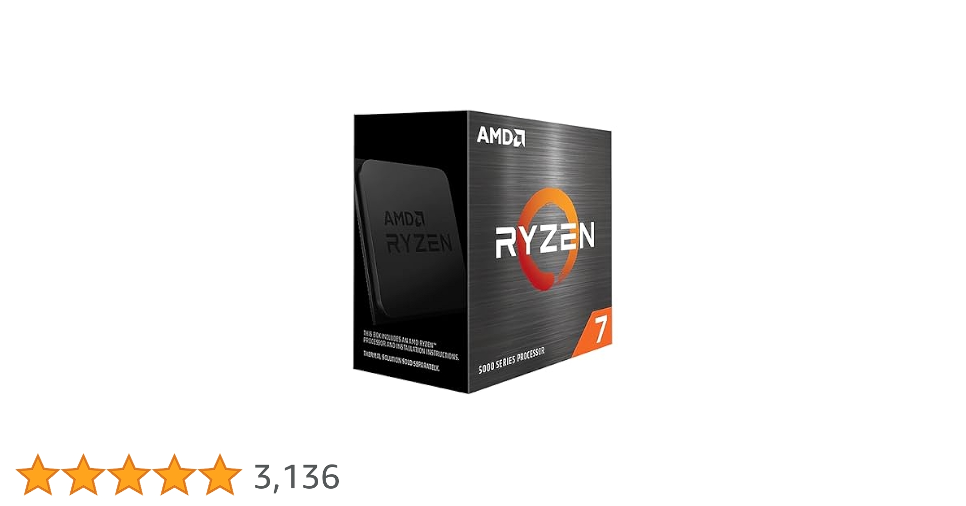 Amazon | AMD CPU Ryzen 7 5700X3D without cooler AM4 3.0GHz 8
