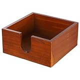 SOLUSTRE Servilletero de Madera Vintage con Apertura Lateral Dispensador Cuadrado para Servilletas de Mesa Organizador Compacto para Cocina Comedor Restaurante y Hogar
