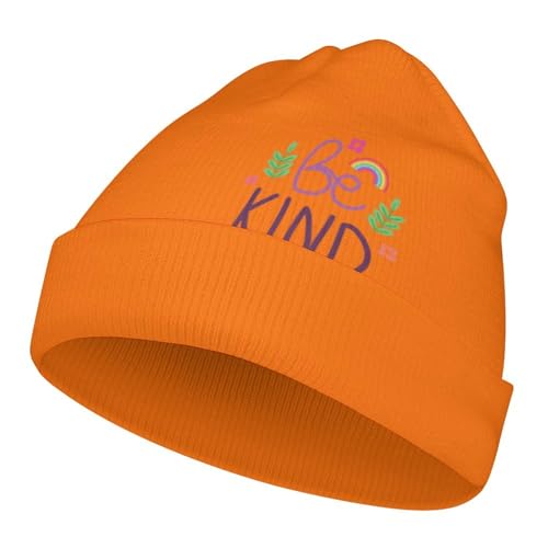 Be Kind Anti Bullying Unity Day Orange Kids Beanie Hat for for Girls Boys Children Cap Winter Knitted Chemo Cancer Headwear Accessories Gifts Decoration