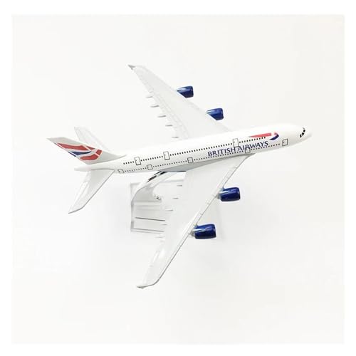 Modelo de avión British Airways A380 miniatura metálica de 16 cm coleccionable 2