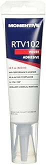 Momentive RTV102 One Part Silicone Sealant, 2.8 Ounce Tube, White