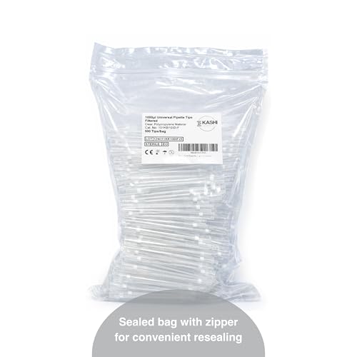 Image of Kashi Scientific 1000uL Universal Filter Pipette Tips, 1ml Sterile Bulk Clear Pipet Tips with Graduation, Low Binding, DNase RNase Free [1000ul Filter, 5000pcs]