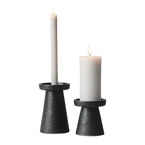 Main + Mesa EC0550 Stoneware Pillar & Taper Candle Holders, Set Of 2 thumb #8