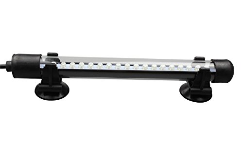 MingDak LED Aquarium Light Kit for Fish Tank,Underwater Submersible Crystal Glass Lights Suitable for Saltwater and Freshwater,18 LEDs,7.5-inch,Lighting Color Blue