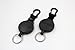 Key-BAK Heavy Duty SECURIT Retractable Reel with Polycarbonate Case, Aluminum Carabiner and Split Ring (2 Pack) (Heavy Duty (48"/8oz.))
