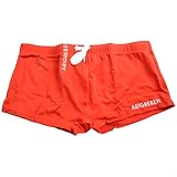 Men's Swim for Boxer Briefs – Quick-Dry Stretch Nylon and Spandex Swimming Shorts with Breathable Fabric, Front Cross Design, for Beach, Pool & Water Sports(Red)(XL)