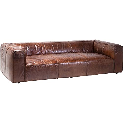 KARE 76946 Sofá Cubetto, Madera de DM, marrón, 3 plazas