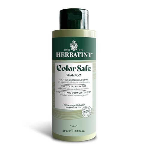 Herbatint Color Safe Shampoo Protector del Color - 260 ml | Champú Normalizador para el Cuidado y la Protección del Cabello Teñido | con Aloe Vera Bio, pH Equilibrado, 93% ingredientes naturales