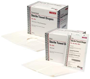 Pro Advantage N207100 Plain Towel Drape, 18" x 26", Folded to 4 1/2" x 6 1/2", Latex Free (LF) (Pack of 300)